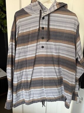 Ripzone Striped Hooded Pullover - 100% Cotton